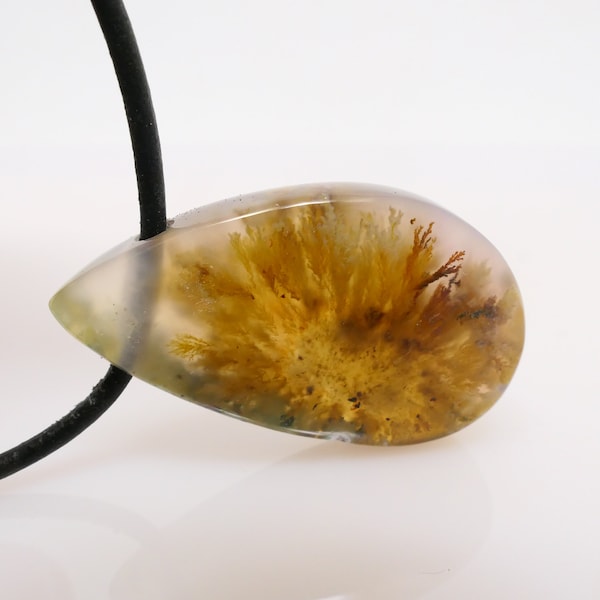 Plume agate  pendant drilled / Plume Agate from Turkey