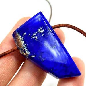 deep blue Lapis Lazuli pendant in top quality / drilled / royal blue Lapis Lazuli / gemstone pendant
