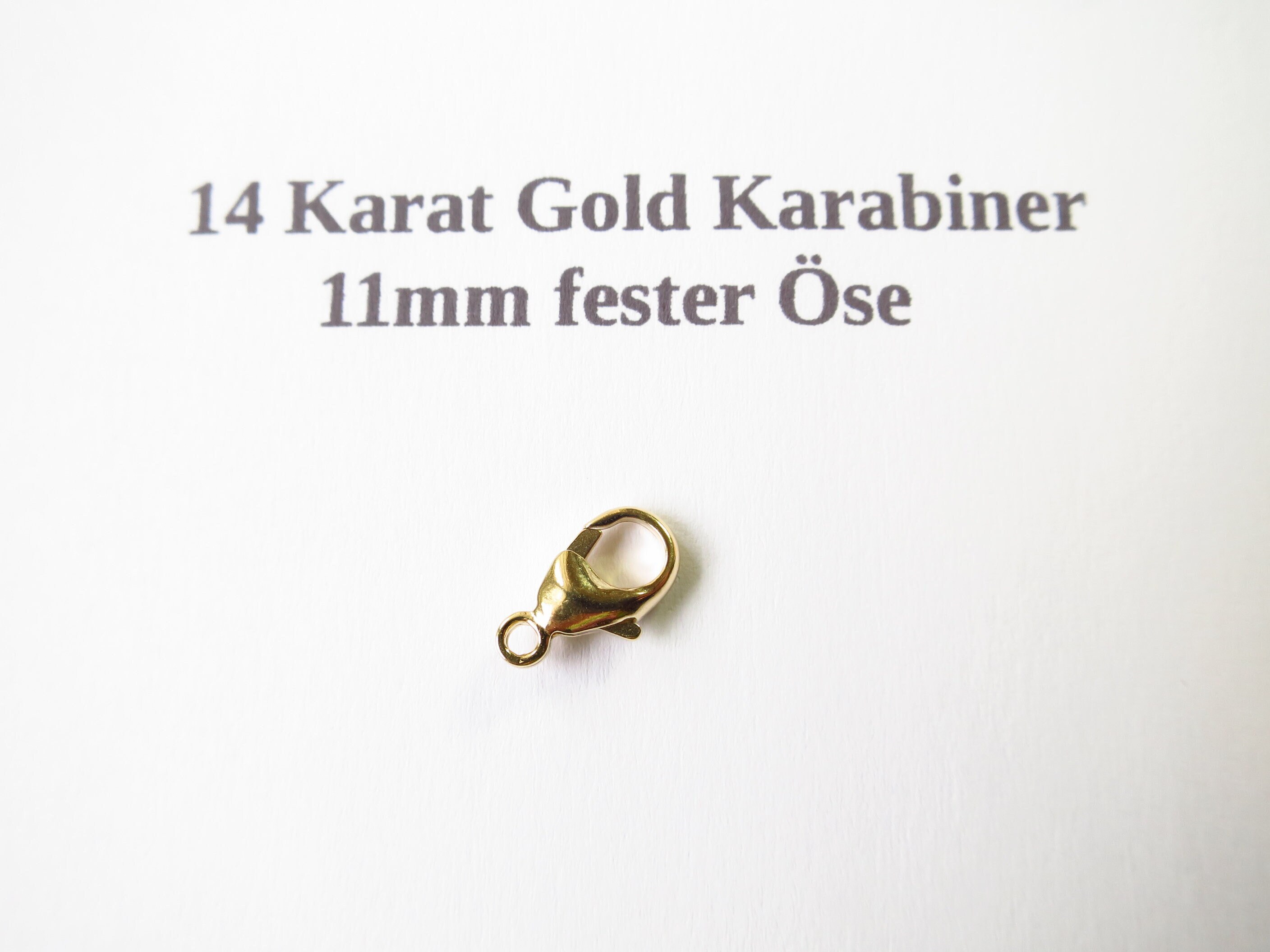 Karabiner klein - 10mm - gold - Union Knopf