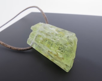 Fantastic yellow beryl crystal pendant  /drilled Pendant / green aquamarine