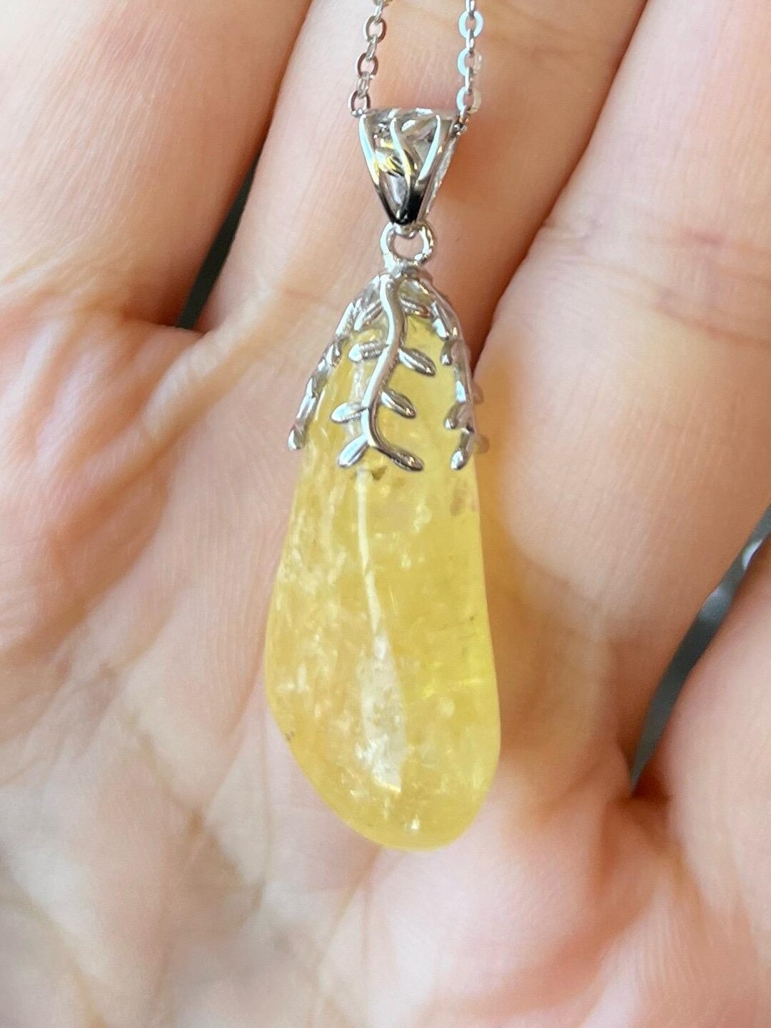 Unisex Rare Polished Agrade Sunshine Yellow Agni Gold Danburite