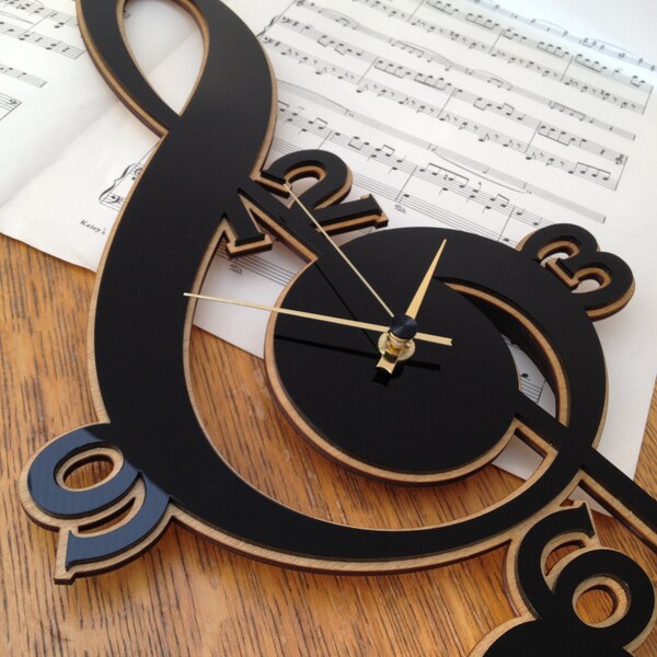 Clef Music Clock