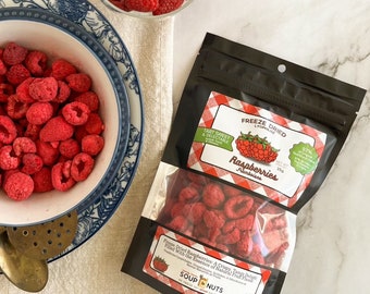 Freeze-Dried Raspberries, Freeze Dried Treat, Freeze Dried Fruit, Health Snack Idea, Freeze Dried Food, Raspberries