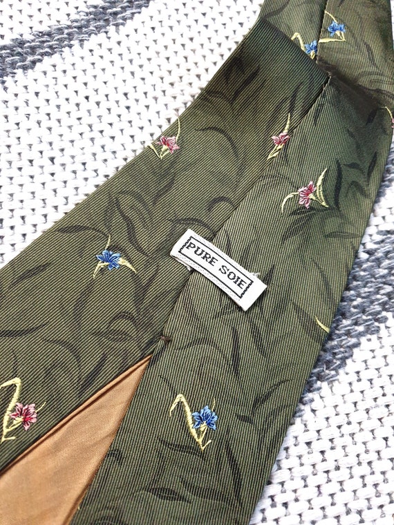 Vintage Kenzo silk Ascot style cravat/neck tie wi… - image 7
