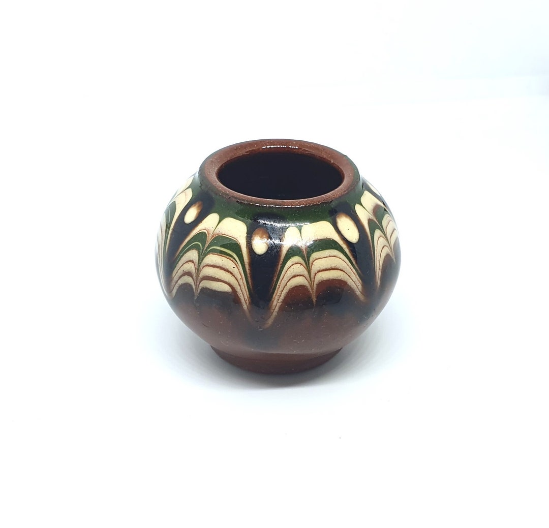 1970s Vintage 16 Dollhouse Miniature Drip/marble Glaze Vase Etsy