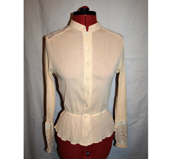 cotton peplum blouse