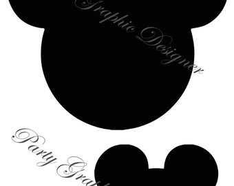Head silhouettes Mickey Mouse Disney