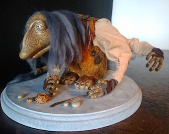 Dark Crystal Mystic Art Doll Sculpture Ooak