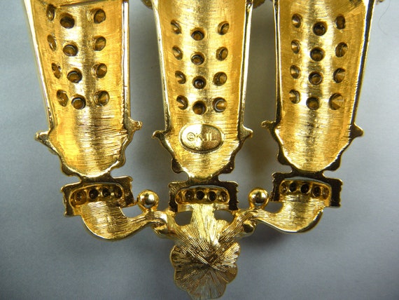 Signed KJL for Kenneth Jay Lane Paris Lights Broo… - image 3