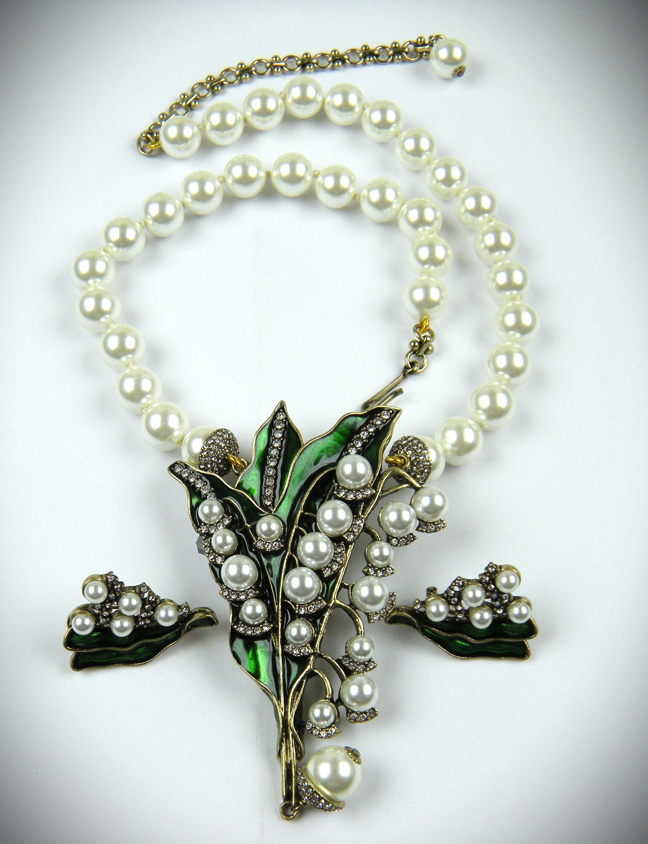 Parure De Bijoux Heidi Daus Art Déco - Collier Et Boucles D'oreilles à Pierres Vertes - Neuf Avec étiquettes
