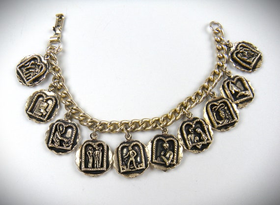 Very Detailed Ten Commandments Charm Bracelet KJV - image 1