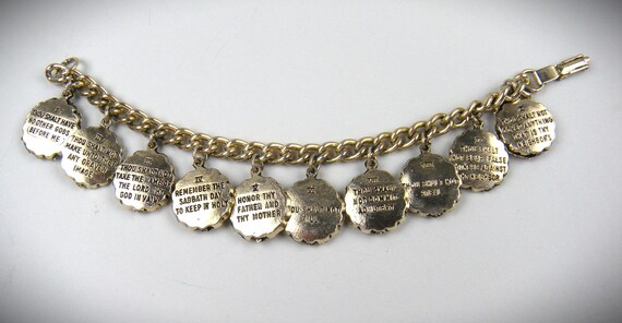 Very Detailed Ten Commandments Charm Bracelet KJV - image 3