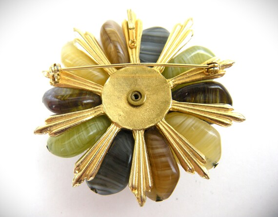 Very Chunky Brooch/Pendant with Semi Precious Sto… - image 2