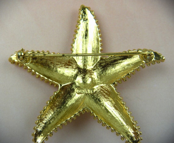 Signed Monet Starfish Brooch - image 3