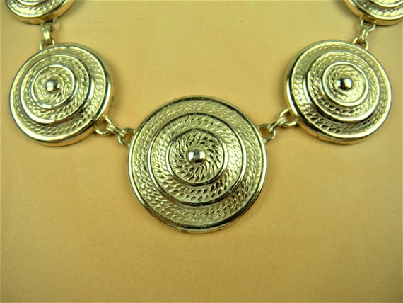 Modernist Disk Vintage Necklace - image 3