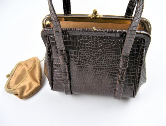 Precious Patent Leather Vintage Handbag - image 3