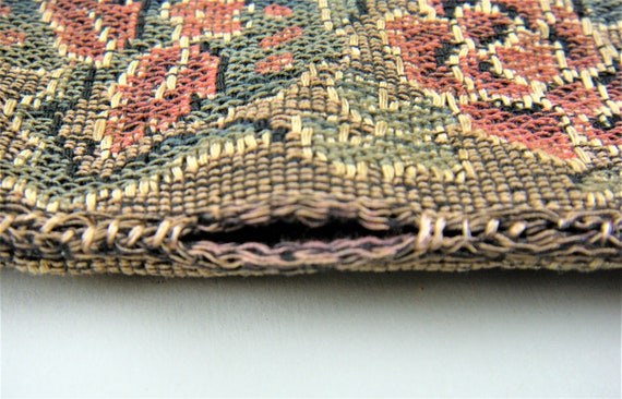 1900's Double Hinged Frame Purse with Tapestry Bag - image 5