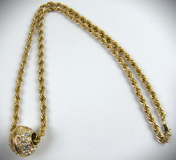 Fabulous Rhinestone Encrusted Sphere Necklace - image 2