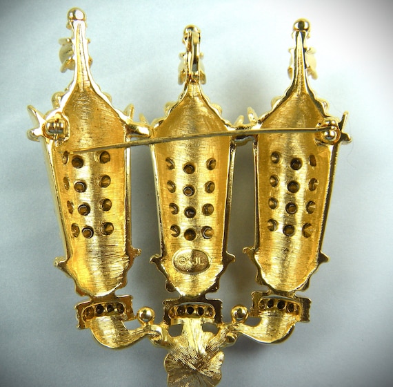 Signed KJL for Kenneth Jay Lane Paris Lights Broo… - image 2