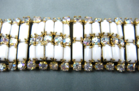 Wonderful Rhinestone Set Bracelet and Necklace Pe… - image 5