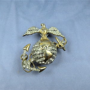 Signed Reja Sterling Rare Patriotic Brooch