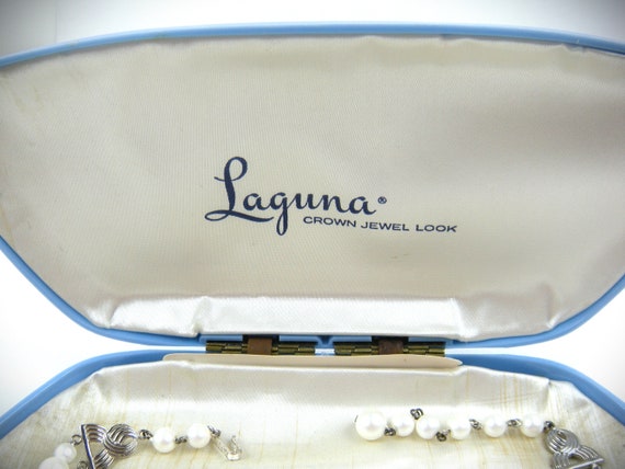 Signed Laguna "Crown Jewel" Faux Pearl Necklace a… - image 5