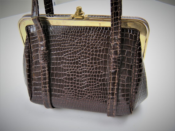 Precious Patent Leather Vintage Handbag - image 9