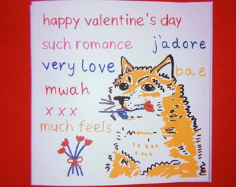 Doge Valentine Card Etsy