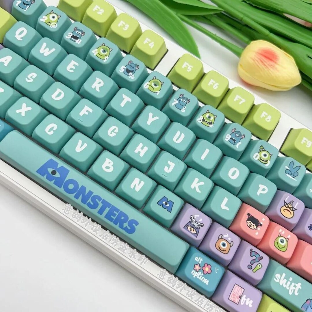 MDA Keycap Cute Cartoon Set of Keys PBT MOA Height Keycap Diy Creative ...