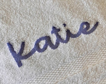 Custom embroidered towels