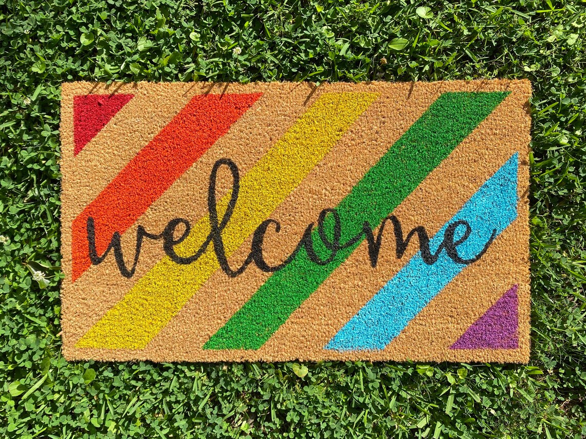 Rainbow Mat Etsy
