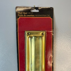 Vintage Solid Brass Metal Mail Envelope Slot Amerock New in Package Letter Polish Door Fixture Mailbox Exterior Entryway