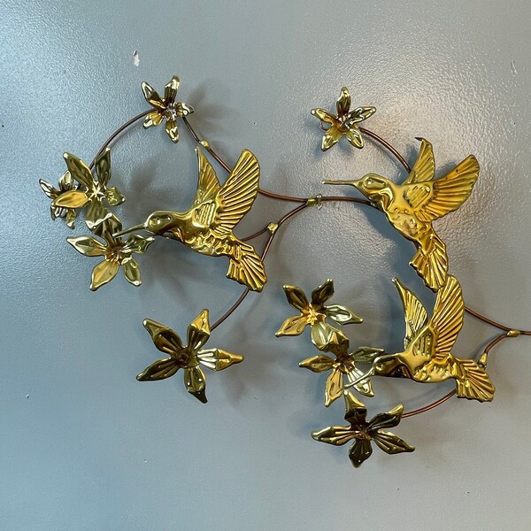 Brass Metal Art Vintage Wall Etsy