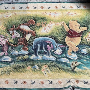 Pooh Woven Throw Etsy