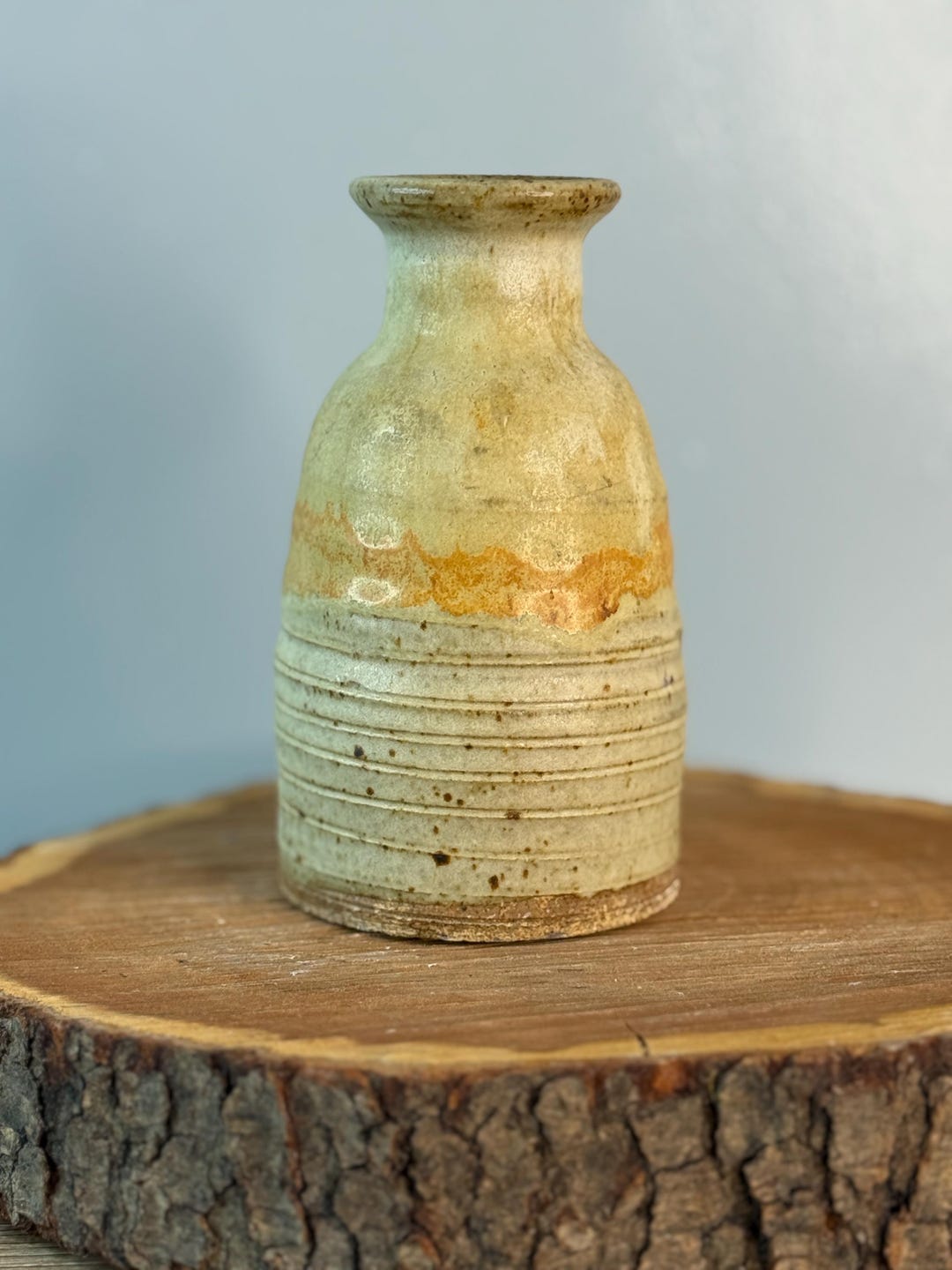 Vintage Handmade Stoneware Pottery Bud Vase Rustic Earth Tone Modern ...