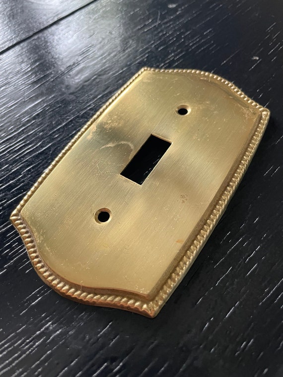 Vintage Ornate Gold Metal Light Switch Bronze Brass Cover Etsy