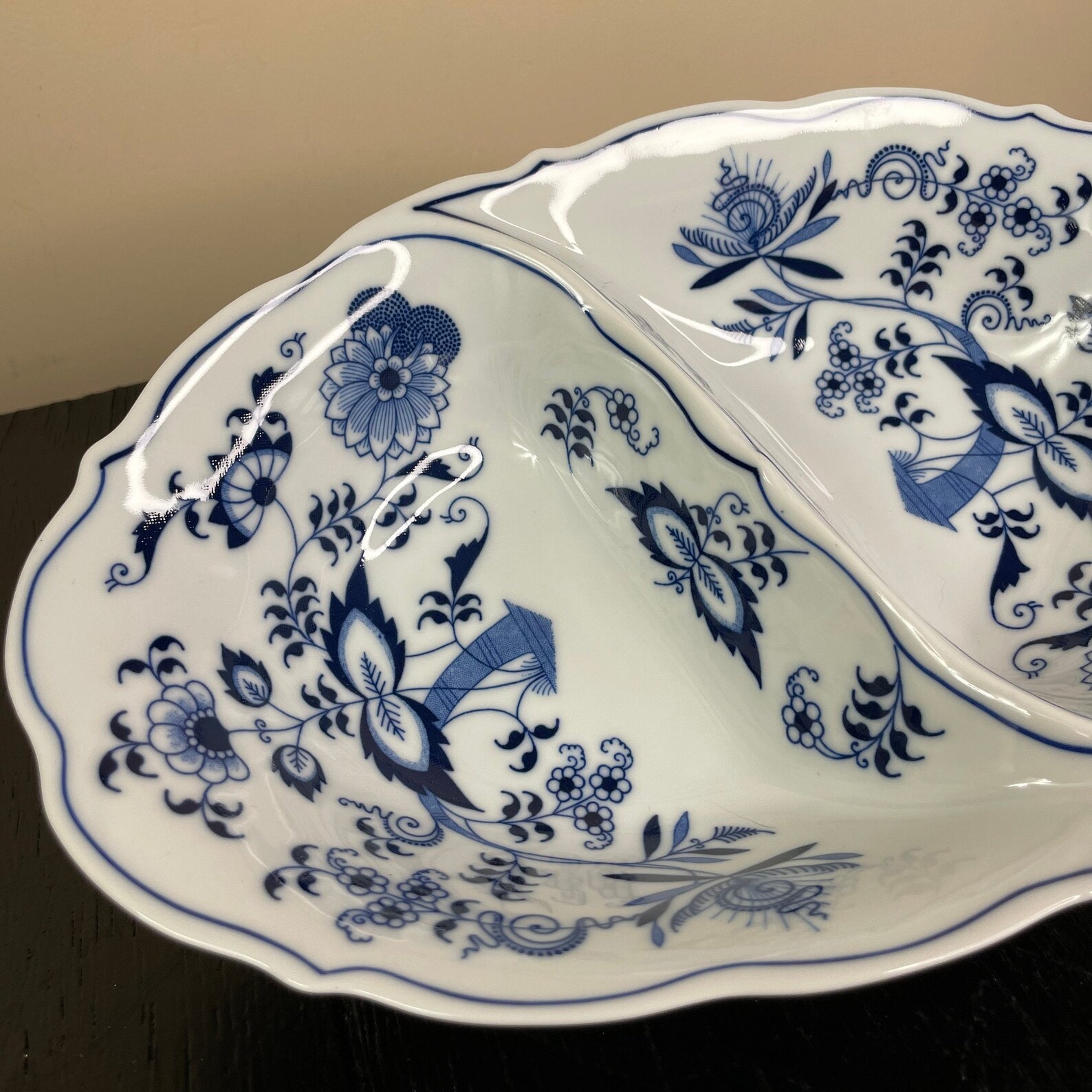 Vintage Blue Danube 11 inch Oval Divide Vegetable Dish Oval Etsy