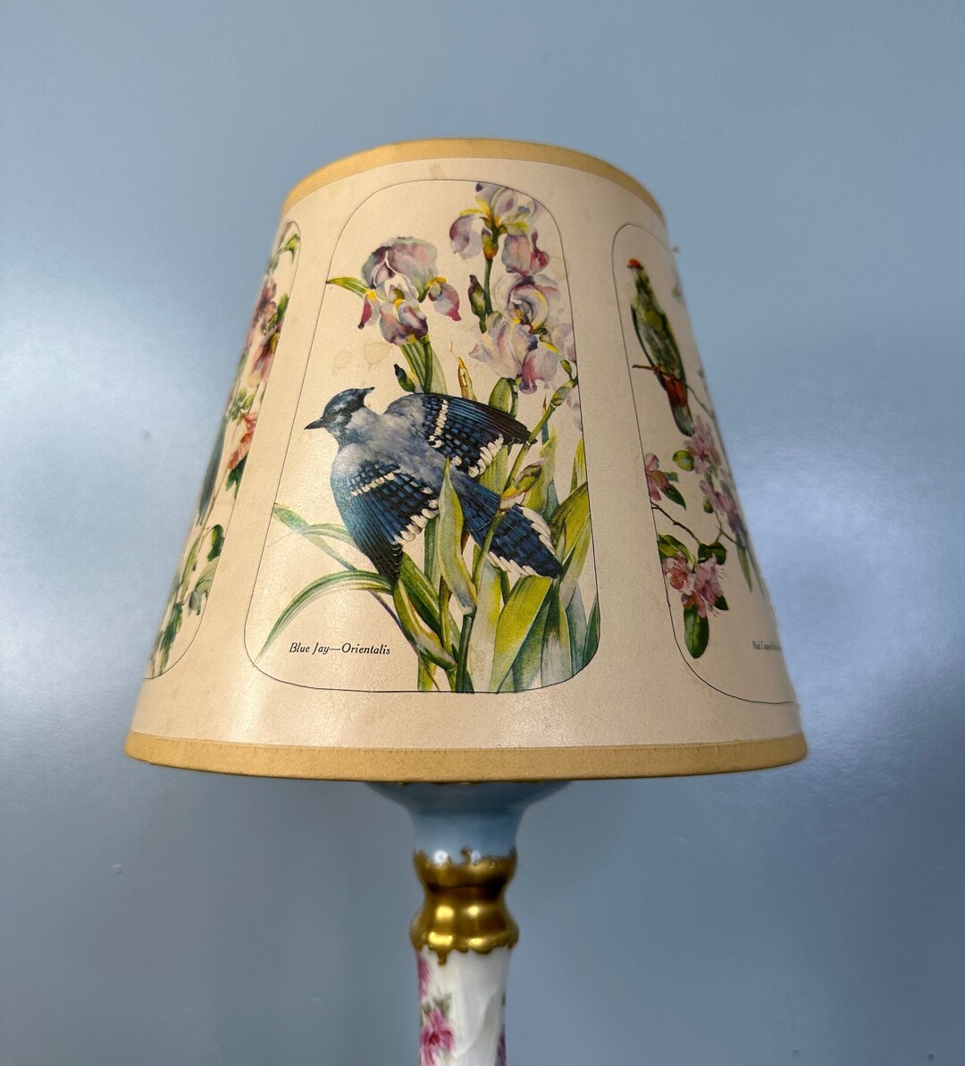 Vintage Paper Lamp Shade Metal Replacement Upgrade Unique Bohemian Boho