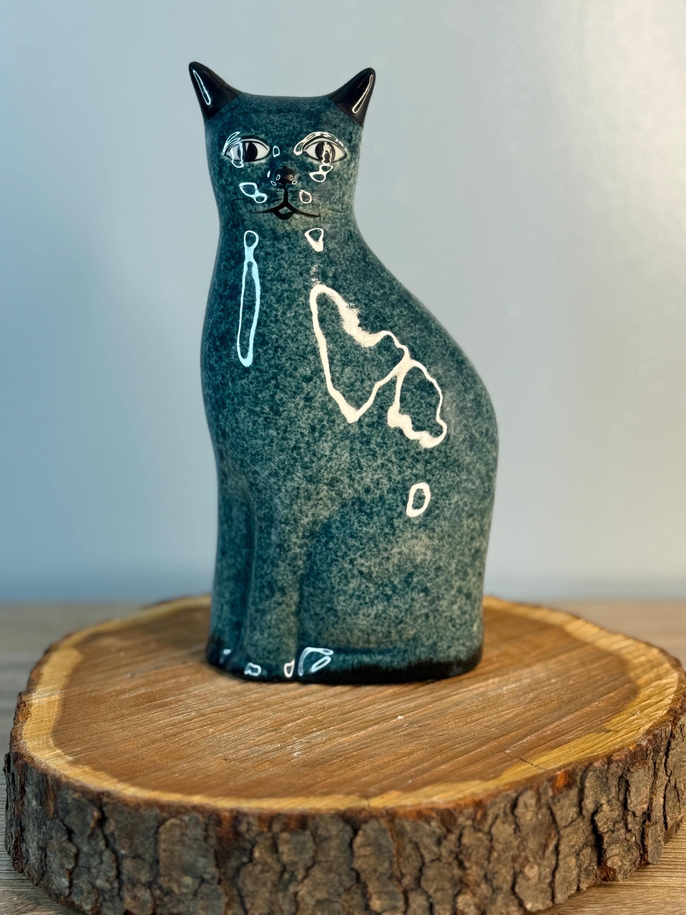 ビンテージ Enesco製 Big eye Cat 置物 陶器 猫 ねこ Vintage 1960's Japan Enesco Ceramic Keene Big Eyed Cat