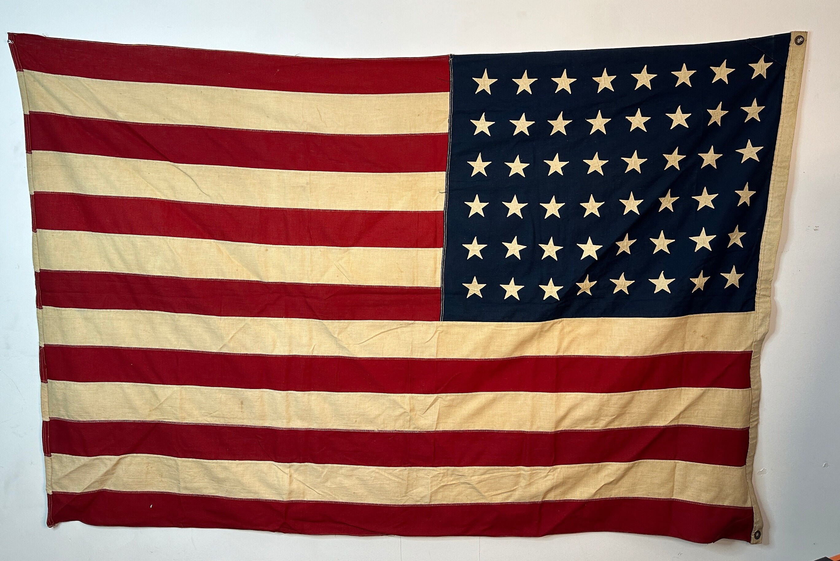 Antique 48 Stars American America Distressed Flag Flags United