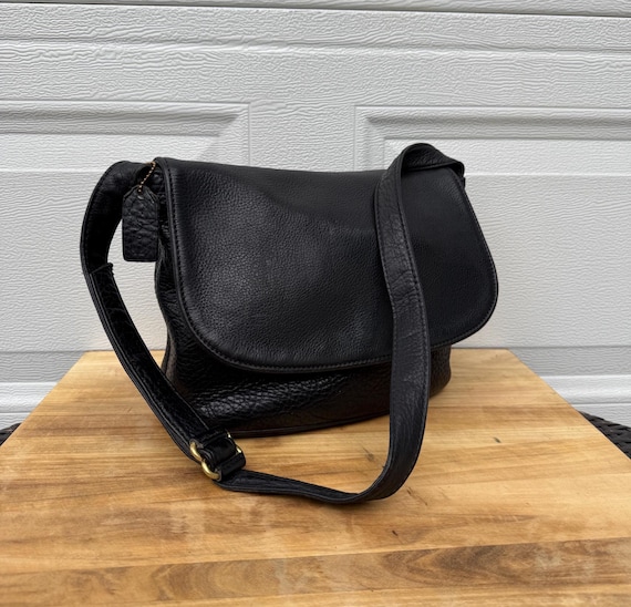 Vintage Coach Sonoma 4903 Black Pebbled Leather Cross… - Gem