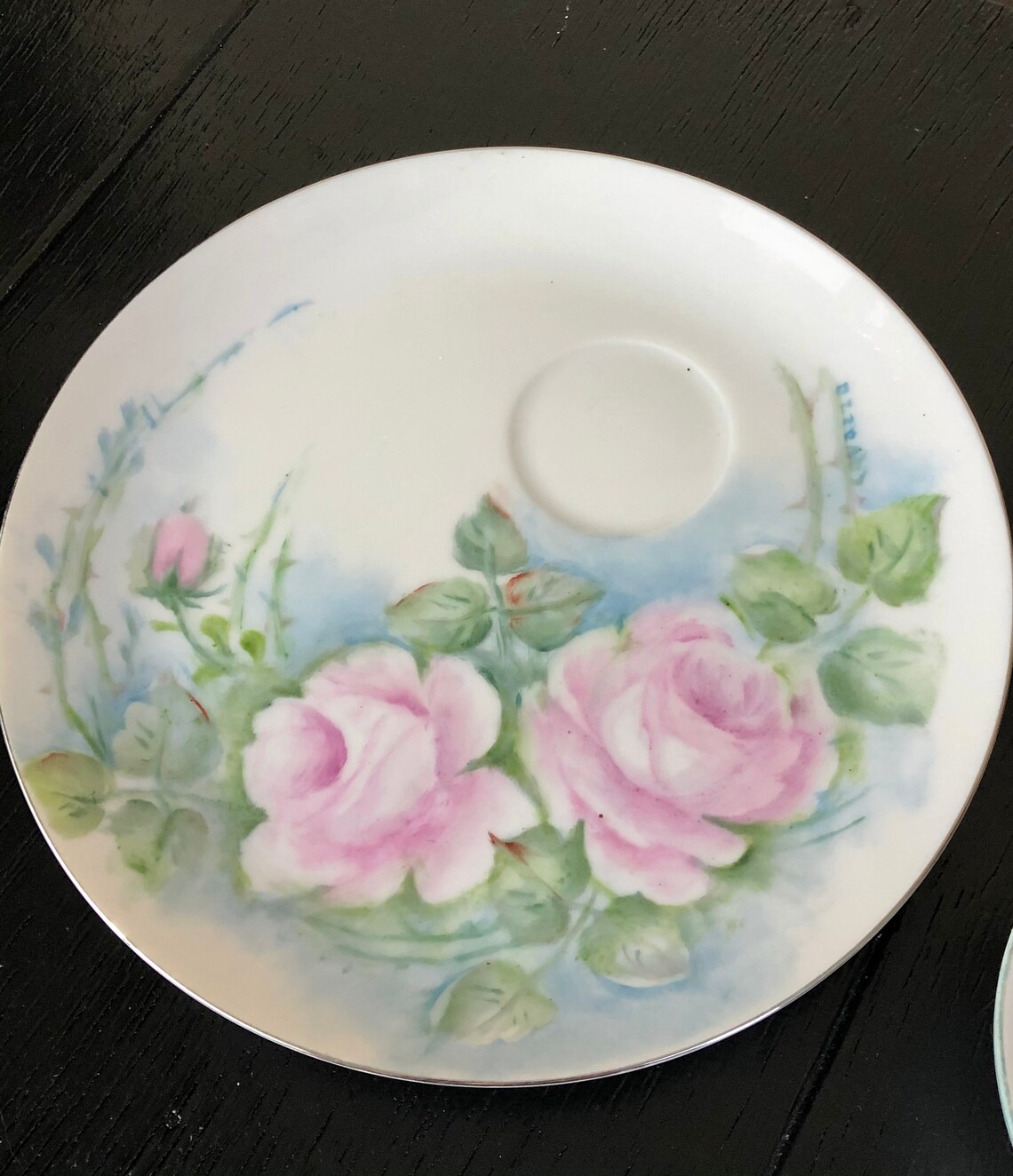 Vintage LAUREL Tea Cup snack plate painted luncheon Bone China  Etsy
