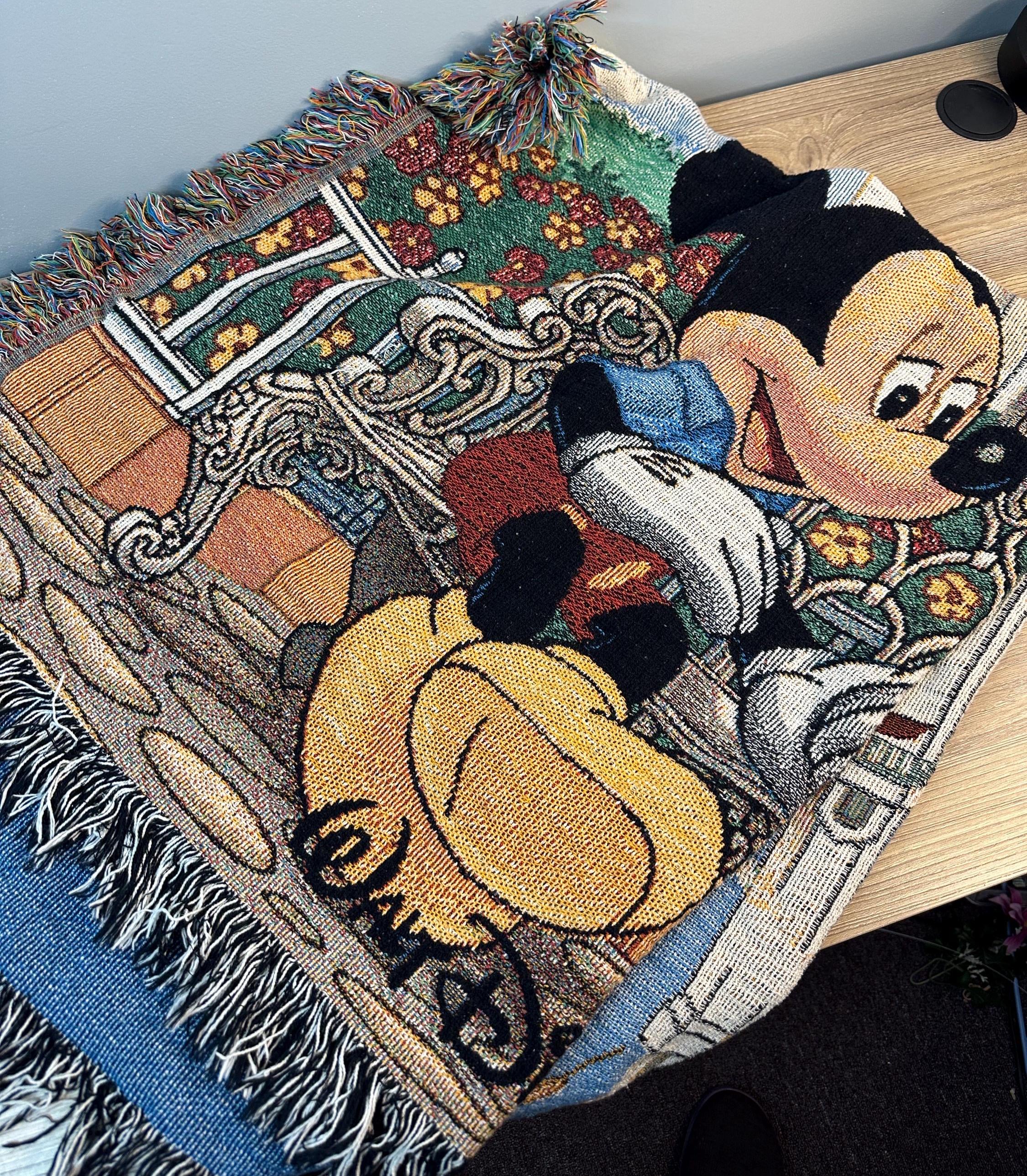 ミッキー　ミニー　Tapestry Woven Throw s-l400.jpg