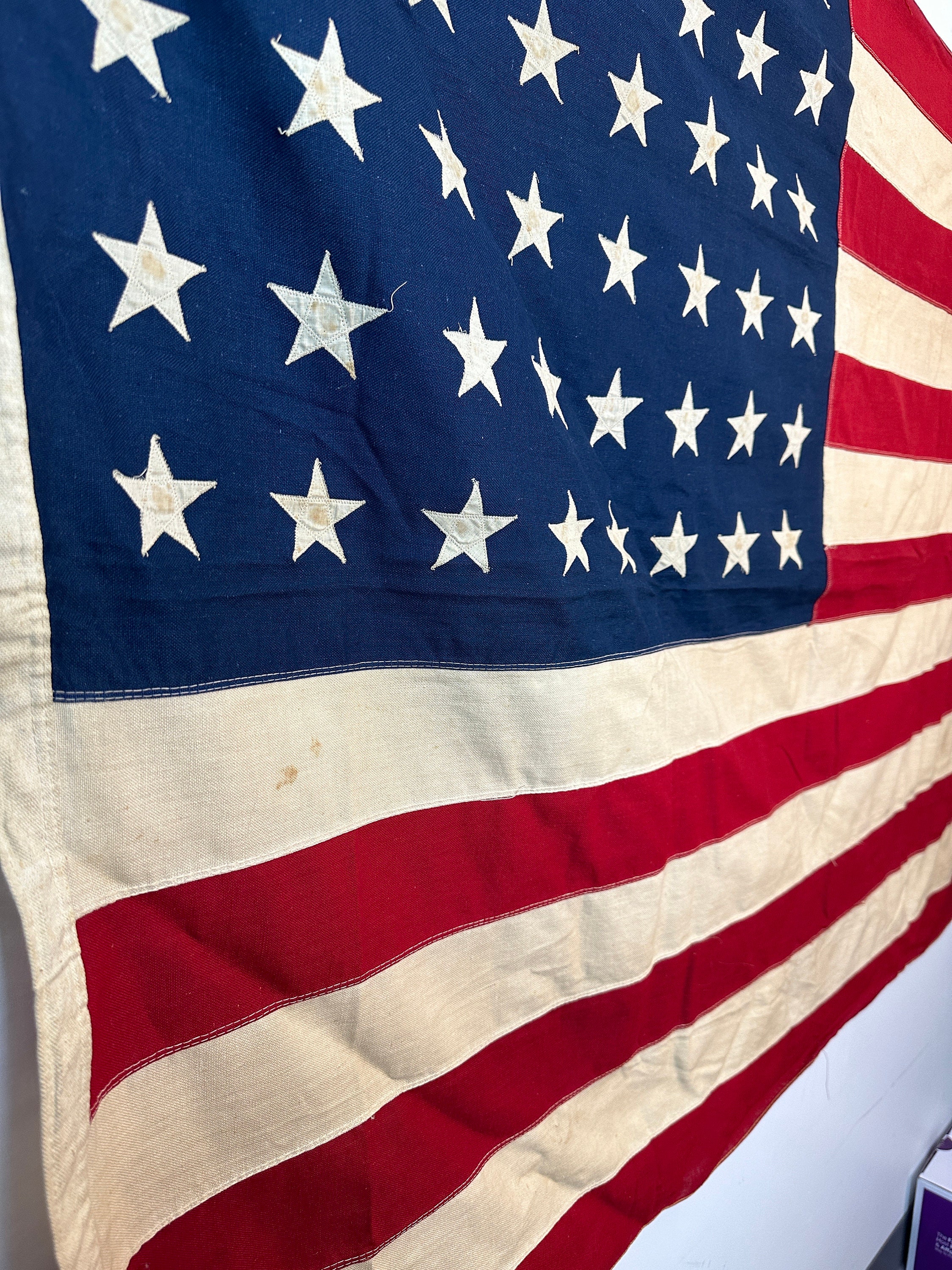 vintage USA flag 48star 星条旗 ヴィンテージ Rooms & Gardens — Vintage 48 Star Framed American Flag