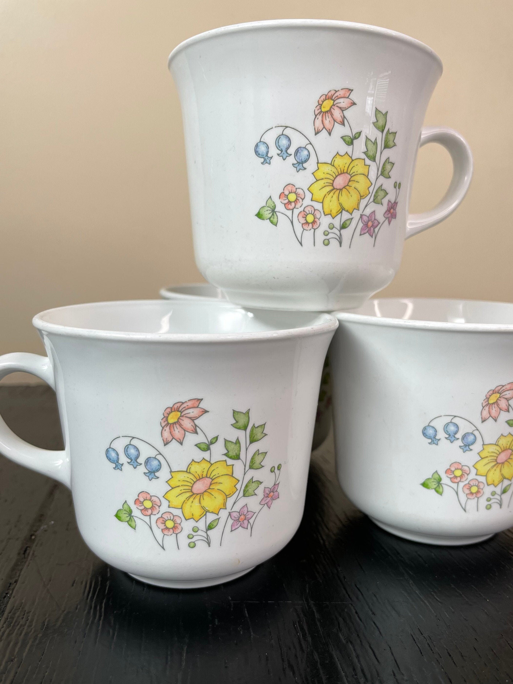 Vintage Corelle by Corning Spring Meadow Coffee Mug Flower Etsy