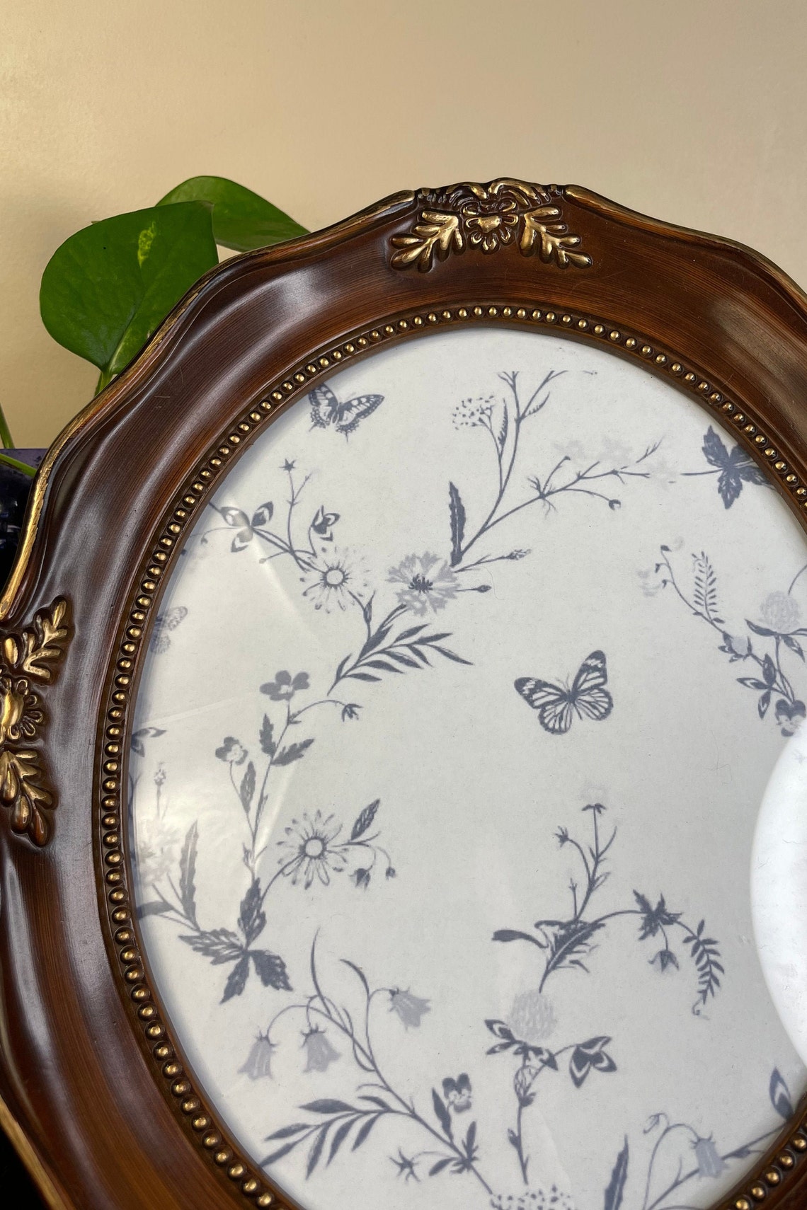 Vintage Ornate Oval floral Picture Frame Photo 8x10 Pattern Etsy