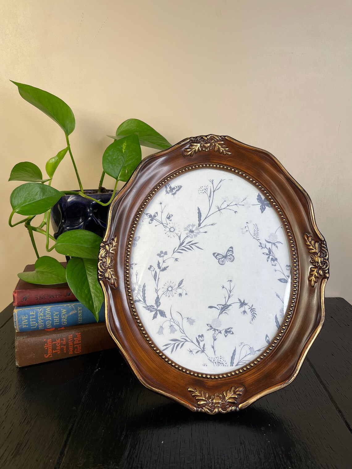 Vintage Ornate Oval floral Picture Frame Photo 8x10 Pattern Etsy