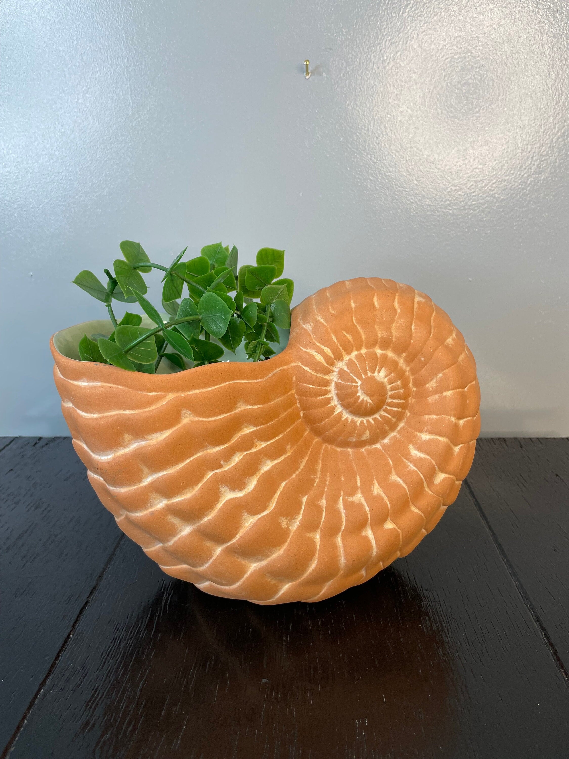 Vintage Art Pottery Nautilus Turquoise Blue Footed Sea Shell Planter Vase -  BFJ Tax & Accounting