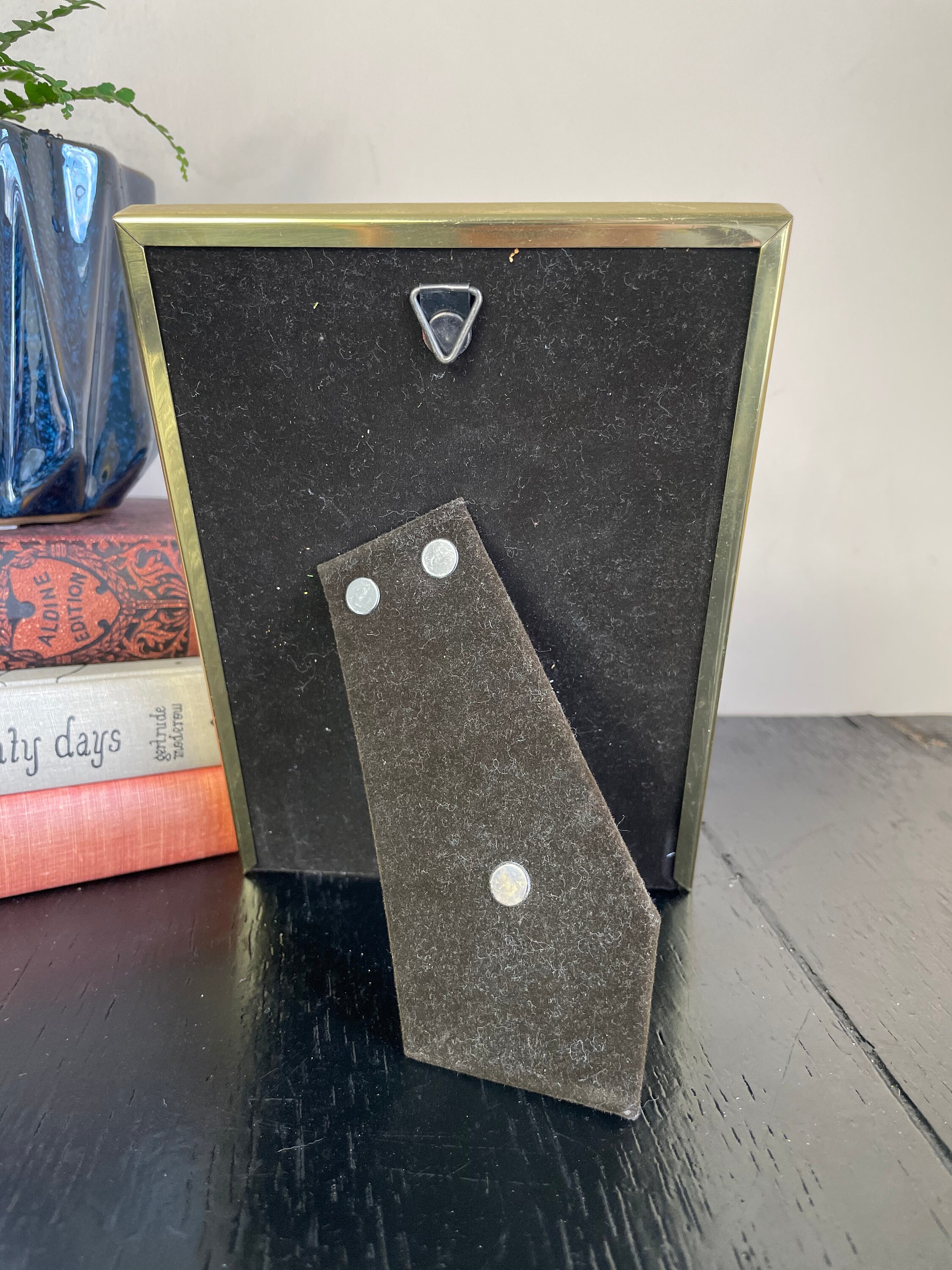 Vintage Ornate Gold Tone Sleek Picture Frame Photo 5x7 Velvet Etsy