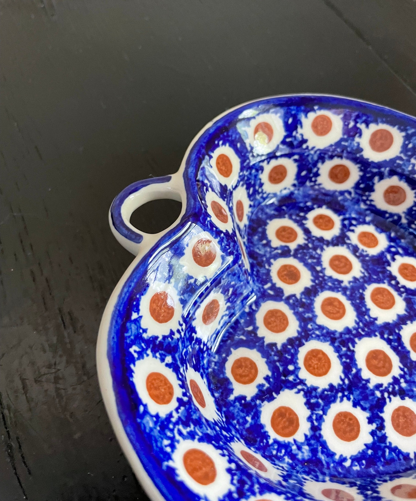 Vintage Wiza Poland Polish Pottery Poland Blue Heart Dish Etsy